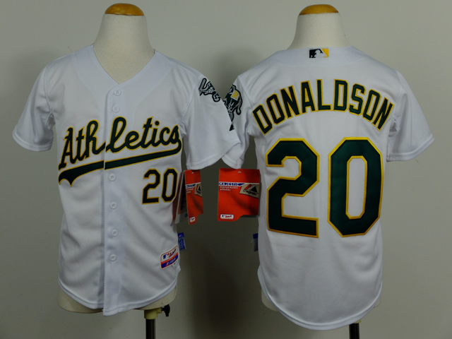 Youth Oakland Athletics #20 Donaldson White MLB Jerseys